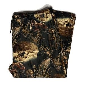 NEW Mens KingSize Plus Size Dog Print Cotton Flannel Pajama Bottoms Pants 6XL